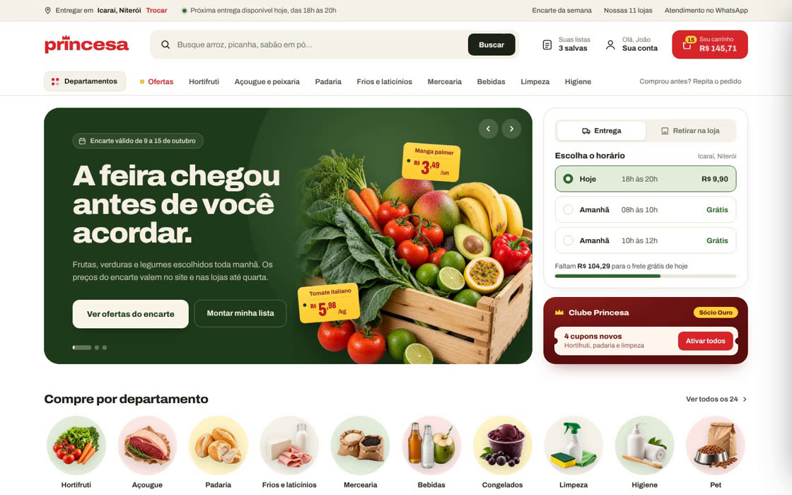 Princesa Supermercados, e-commerce de supermercado
